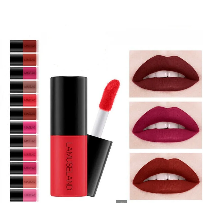 Водостойкая долговечная Матовая жидкая губная помада телесный блеск для губ