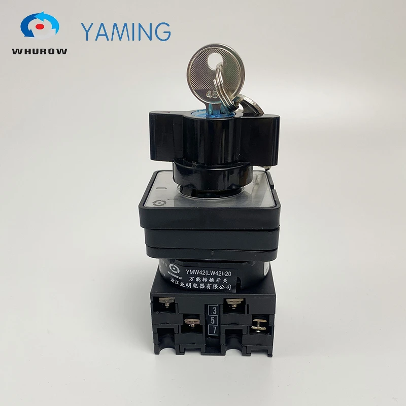 Поворотный кулачковый переключатель 3 положения с ключом 2 полюса 690 В 20 А