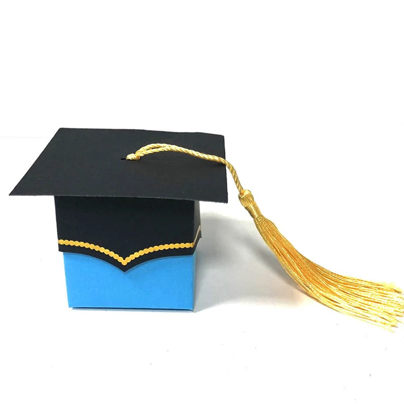 50 шт. бакалавра шляпа Кепки конфетная коробка для Выпускной подарка упаковывая