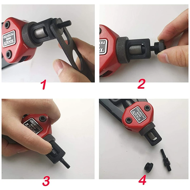 

BT-605 Riveter Hand Tool Rivet Insert Tool Manual Nut Chuck - Hand Riveter Rivet Tool Professional Installation Kit