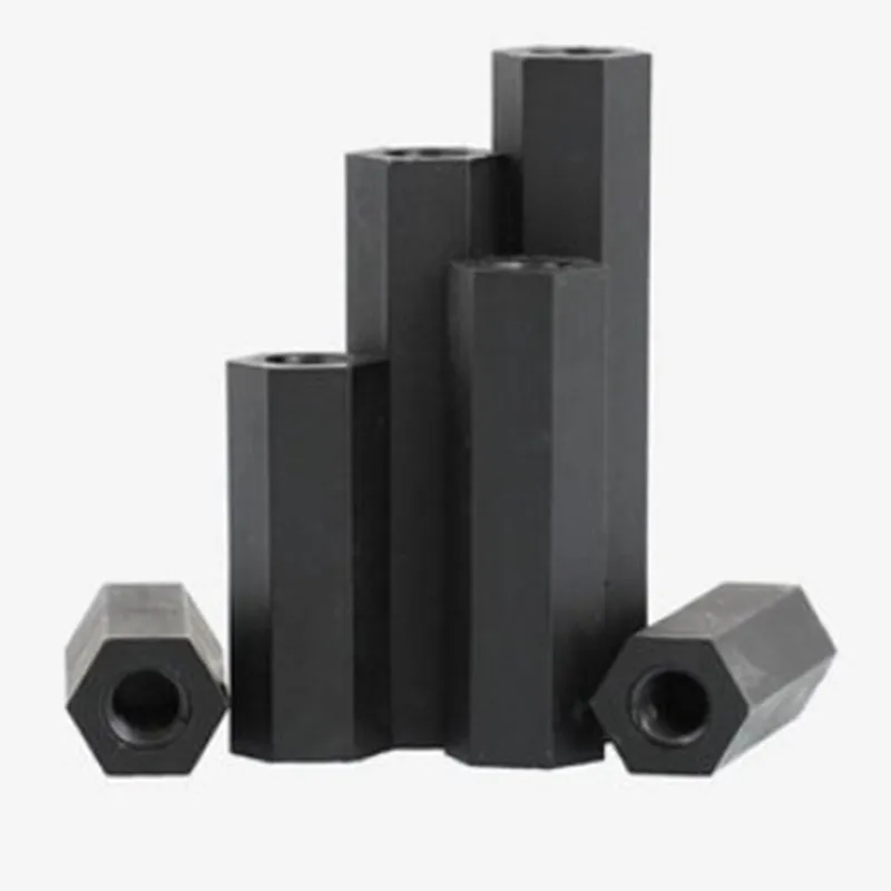 

50 шт. M3 * 5/6/7/8/9/10/12/15/18/20/25/30/35/40/45/50, черный пластиковый штекер для гнезда с шестигранником нейлоновая прокладка