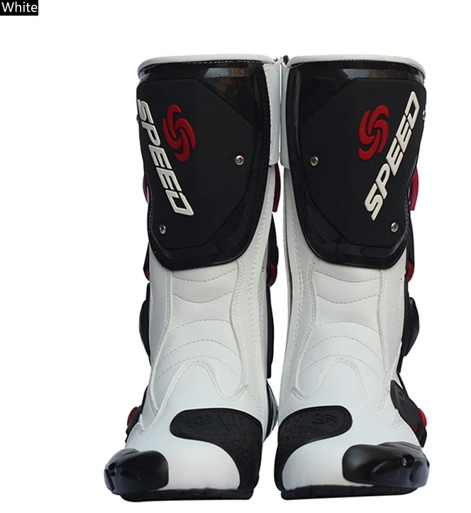 Мужские кожаные ботинки для езды на велосипеде мотоциклетные гоночные