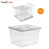 11l sous vide cooker container and stainless steel sous vide rack sets detachable dividers separator for immersion circulator