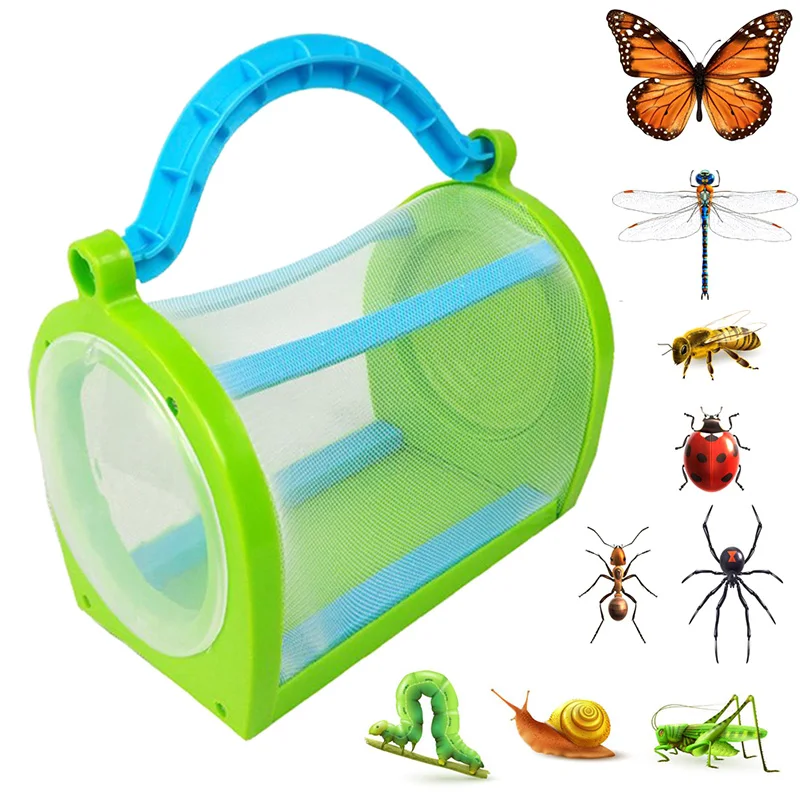 Клетка для насекомых с ручкой переноски переносная клетка бабочек стрекозы