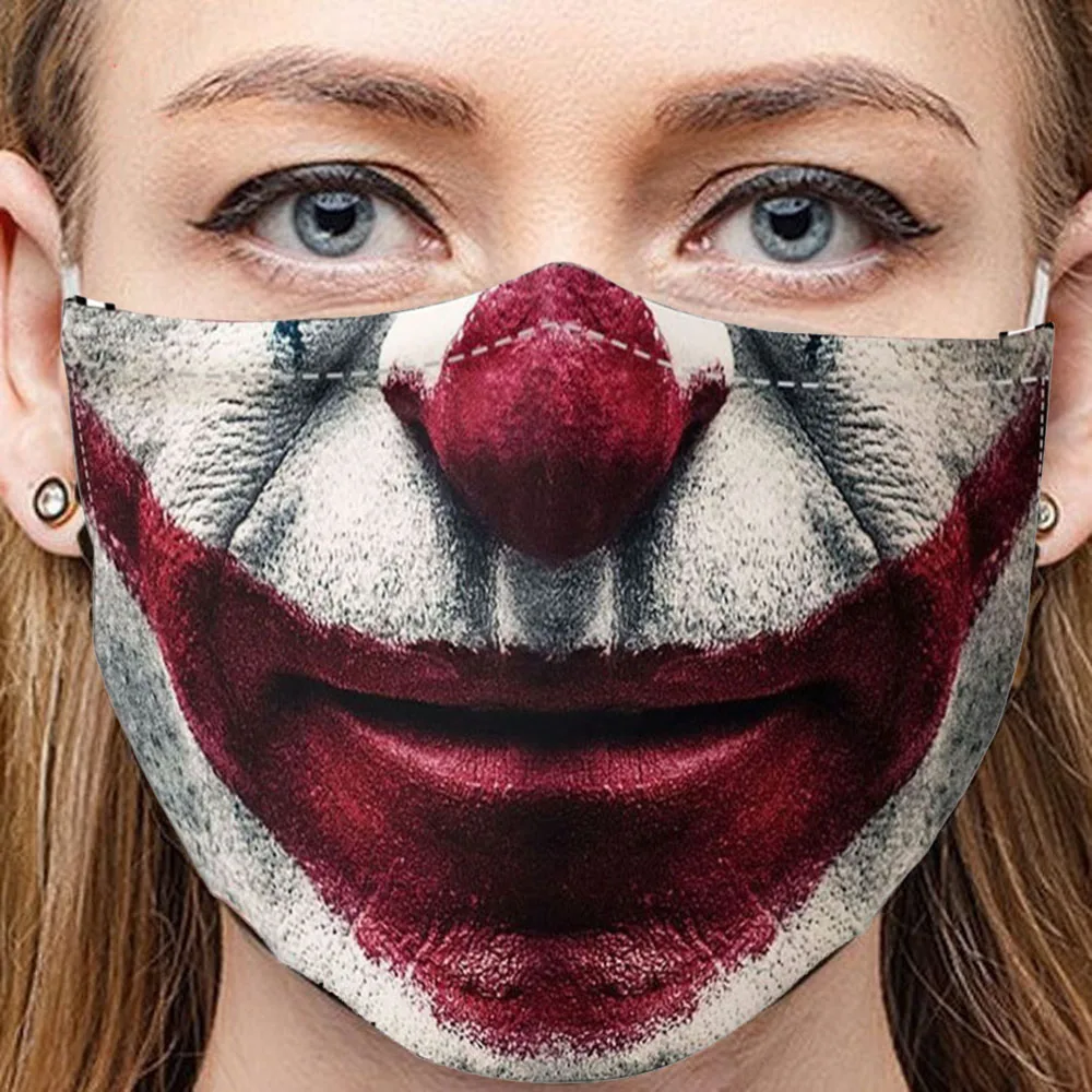 Лидер продаж забавные женские маски клоуна для взрослых Пылезащитная