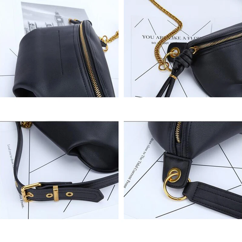 

2020 fashion new chain bag chest bag women's shoulder bag straddle waist bag leisure versatile small bag women's leather bag