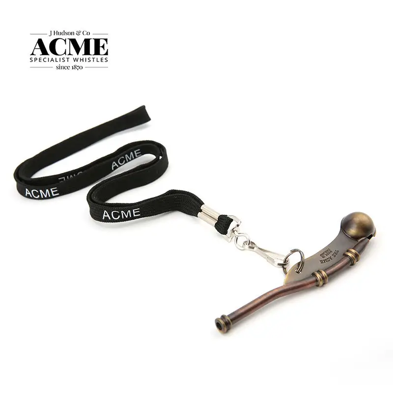 whistle with lanyard ACME Boatswain труба 12-античная латунь Британский матросский свисток высокий децибел латунь морское спасательное оборудование коллекция подарок - Цвет: whistle with lanyard