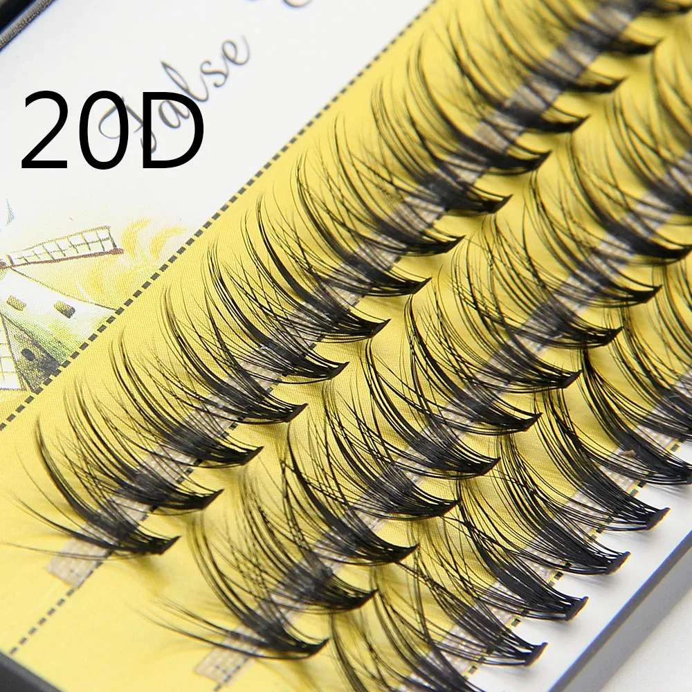 Накладные ресницы 10D/20D/30D натуральные длинные черные 3D объемные индивидуальный