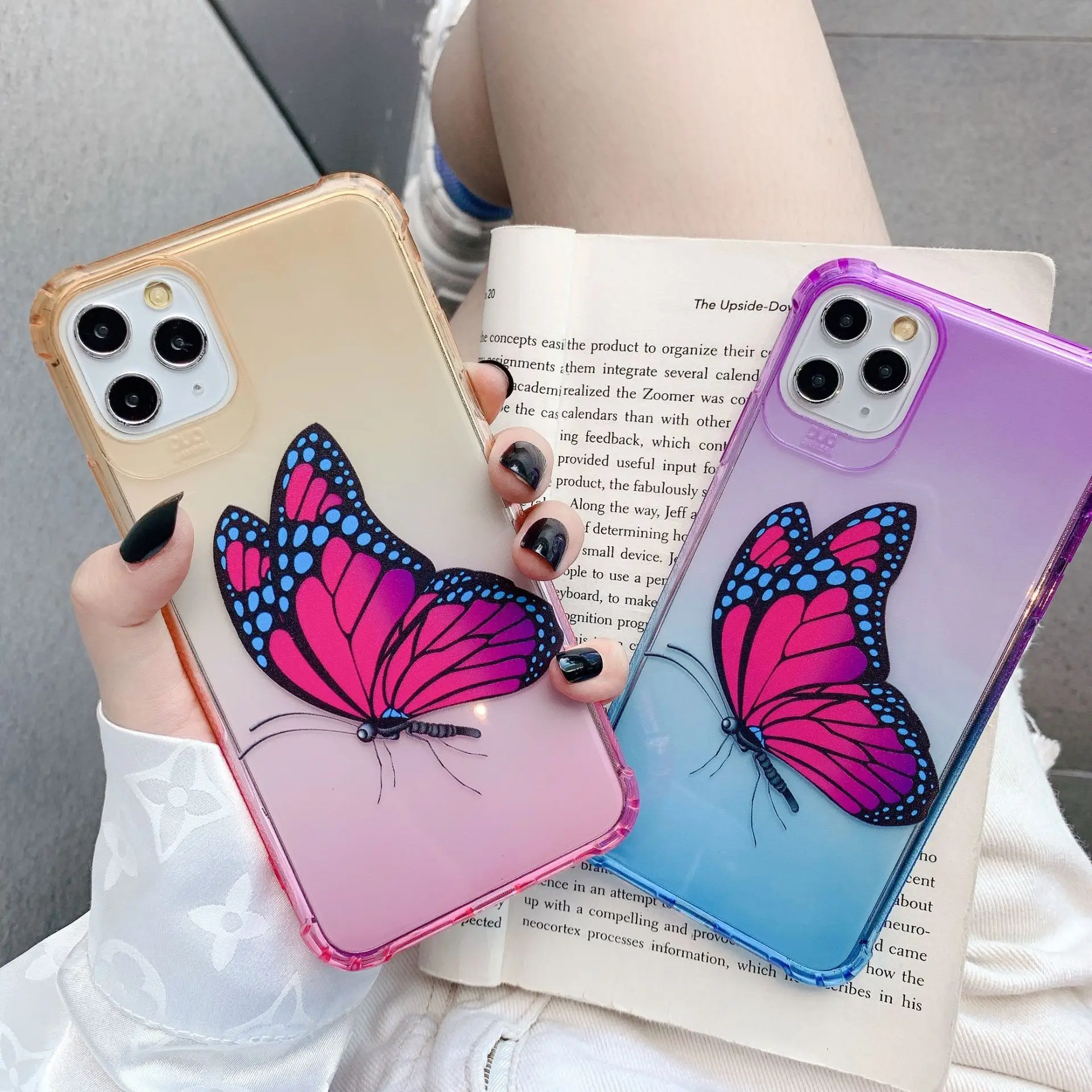 3D прозрачные красивая бабочка мобильный телефон чехол для Apple Iphone 6 7 8 плюс размер