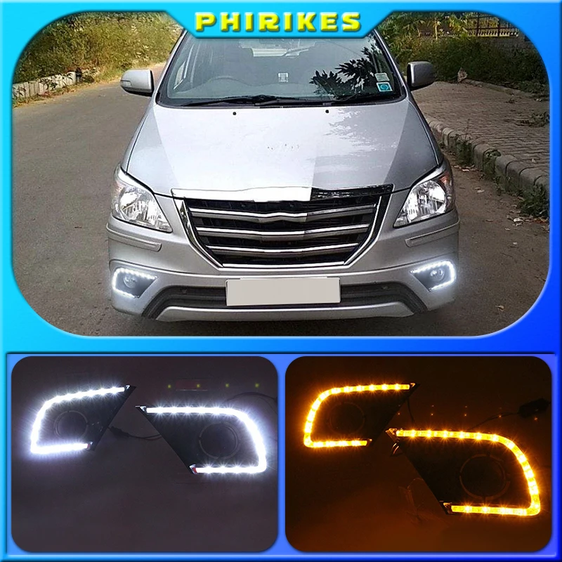 

Дневные ходовые огсветильник для Toyota Innova 2013, 2014, 2015 светодиодный 2 шт.