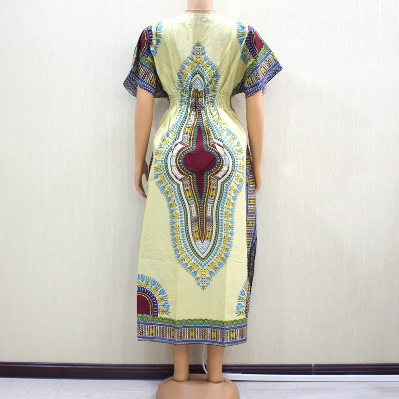 Платья женские 100% хлопок с принтом Дашики вечерние стиле бохо |