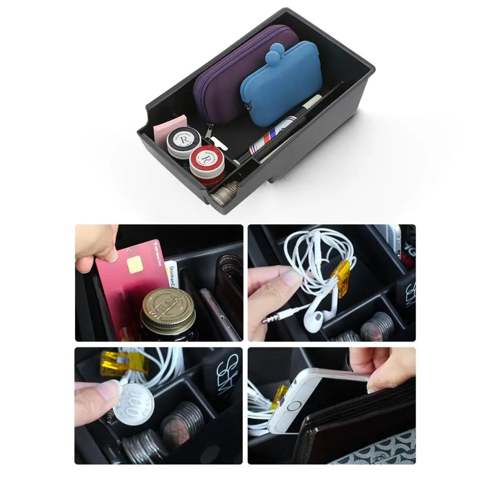 RUIYA – boîte de rangement pour accoudoir de voiture, pour Sonata DN8 10e boîte de rangement centrale en caoutchouc antidérapant, accessoires d'intérieur automobile