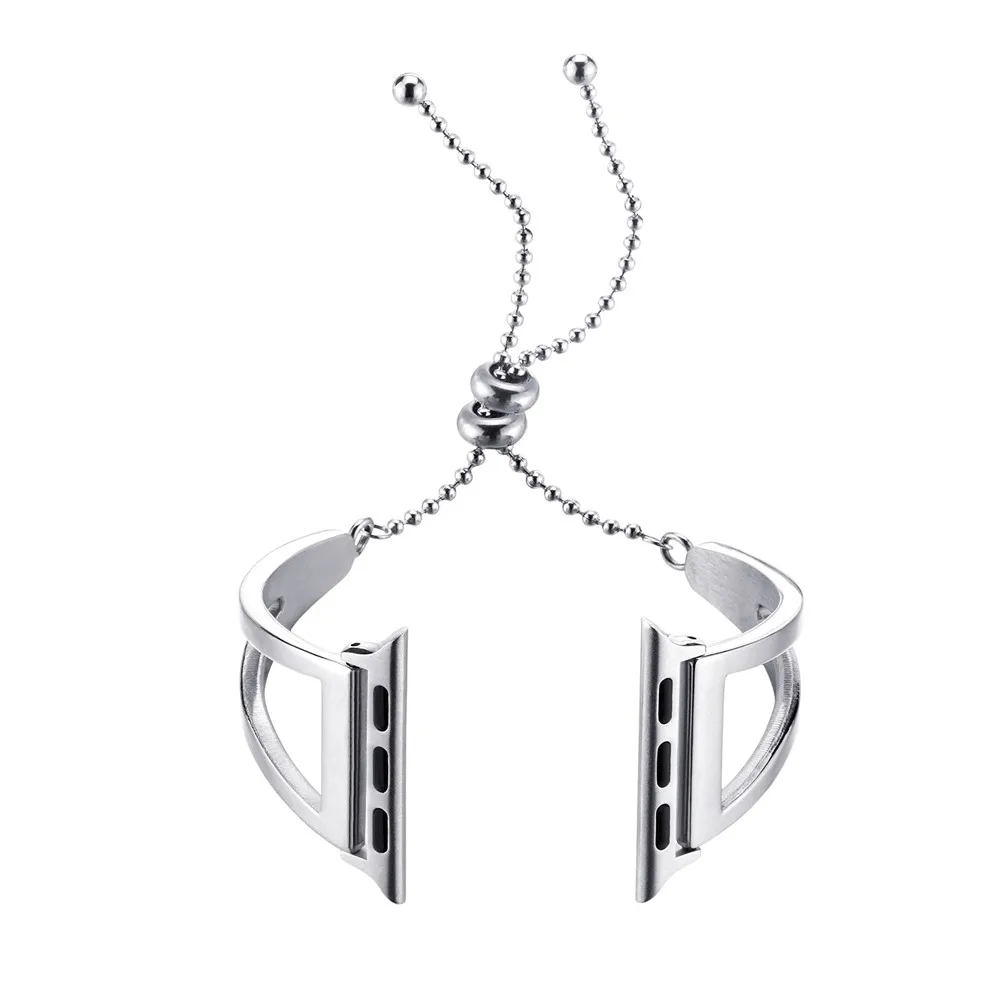 

Fashion Stainless Steel Women Girls Bracelet Strap for Apple Watch SE Band Series 6 5 4 3 2 Wrist Belt 40mm/44mm/38mm/42mm Link