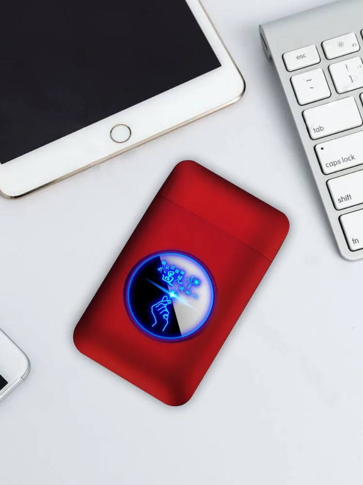 Чехол для сигарет с металлической емкостью, электронная USB Зажигалка, 19 шт., держатель для сигарет, электрическая плазменная дуговая зажигалка, мужские подарки