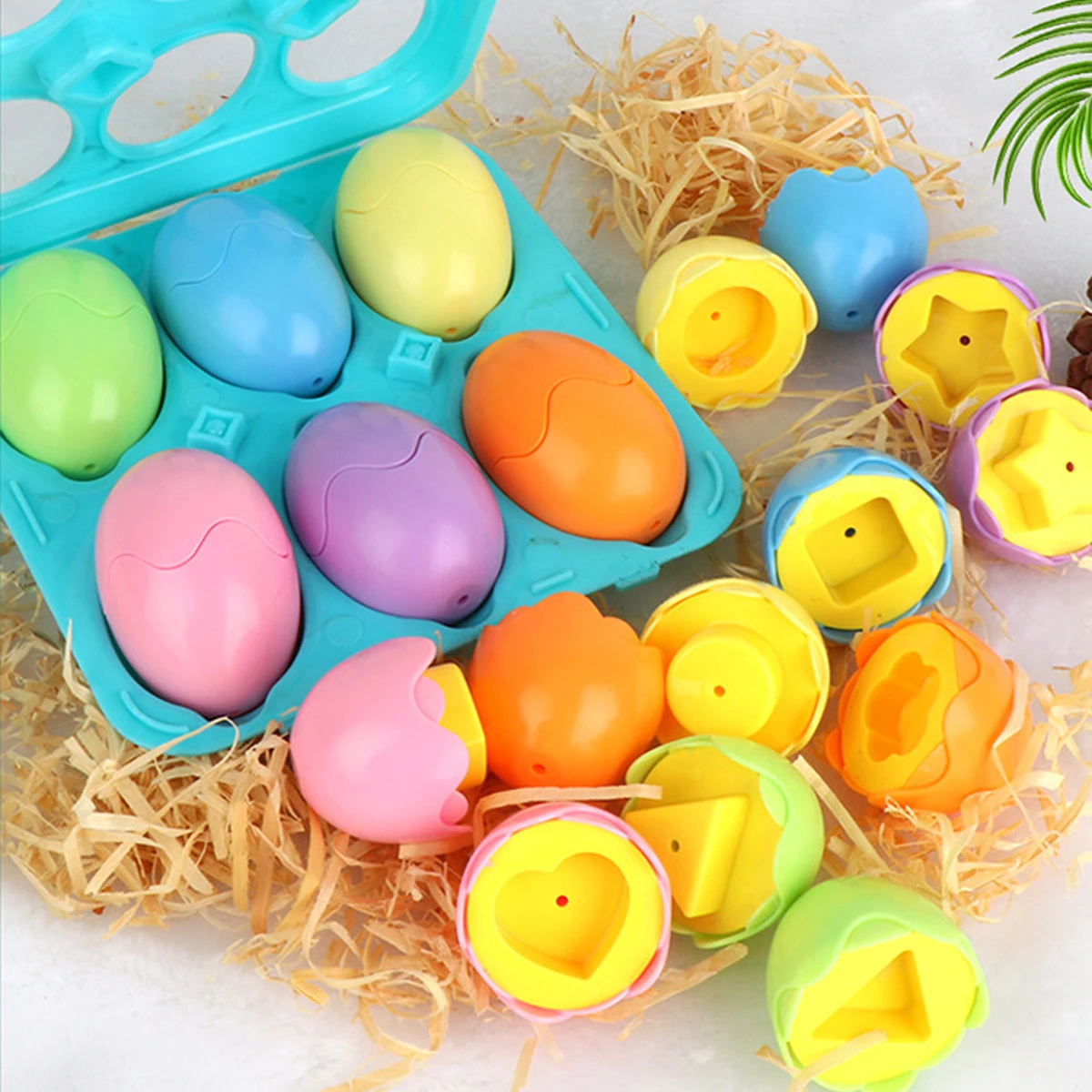 

Shape Puzzle Baby Toys 13 24 Months Smart Egg Matching Children's Educational Simulation Toy for Easter Christmas Gift