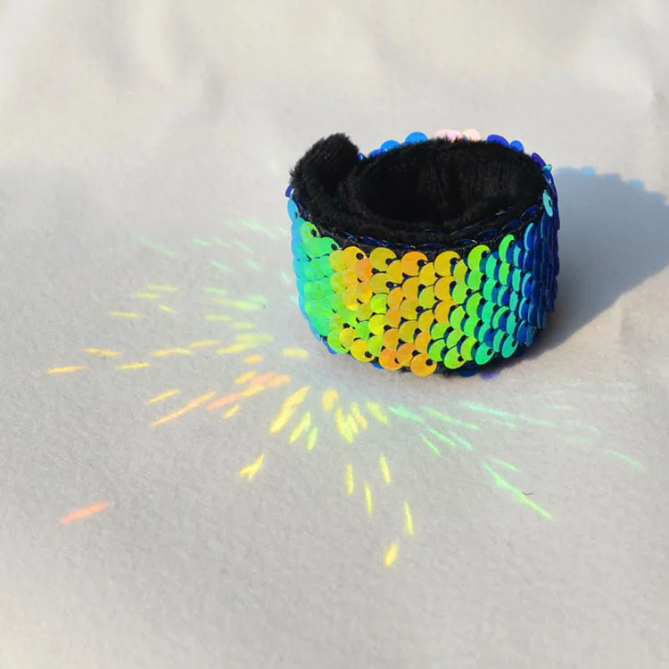 Новейшие ювелирные изделия 18 мм двусторонние блестки застежка-кнопка браслет