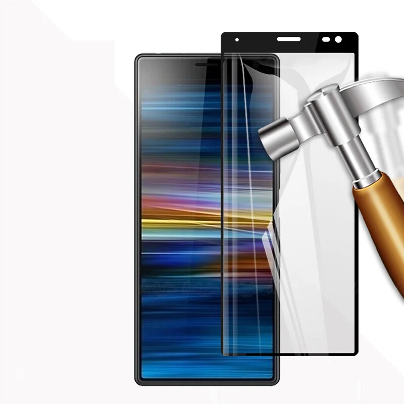 3D стекло для Sony Xperia 10 Plus закаленное полное покрытие Защита экрана 1 ii | Мобильные