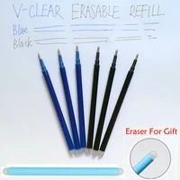 kawaii erasable pen refill blueblack ink 0 7mm gel friction refill pen school office writing supplies student stationery pens