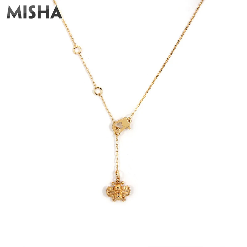 Миша модное ожерелье с подвеской для женщин ручной работы белый цветок пчела