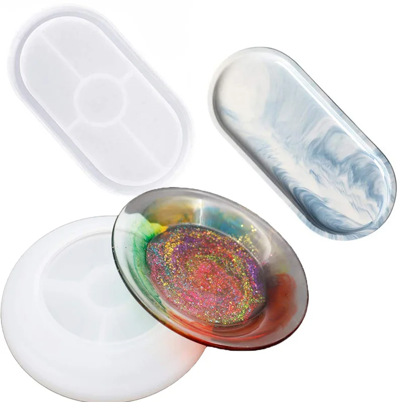 

Lade Resin Siliconen Mal Diy Lade Hars Asbak Schaaltje-Shaped Casting Mold Sieraden Maken Tool Board Beton