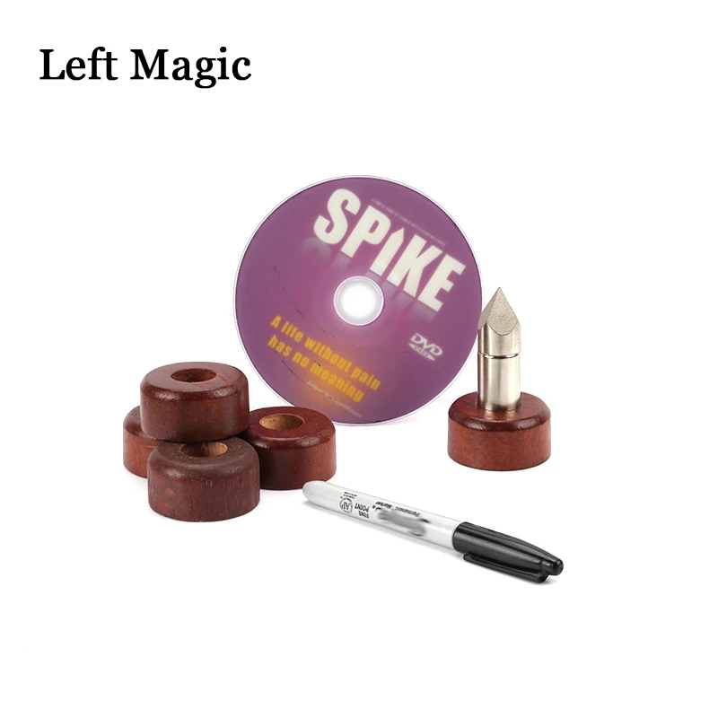 

Spike Edition (Wooden Base) Magic Tricks Devils Nail Stage Magic Props Illusion Gimmick Mentalism Accessories Versatile