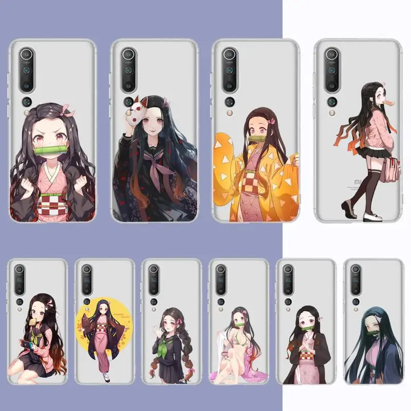 

Demon Slayer Nezuko Anime Phone Case For Redmi Note 5 7 8 9 10 A K20 pro max lite for Xiaomi 10pro 10T
