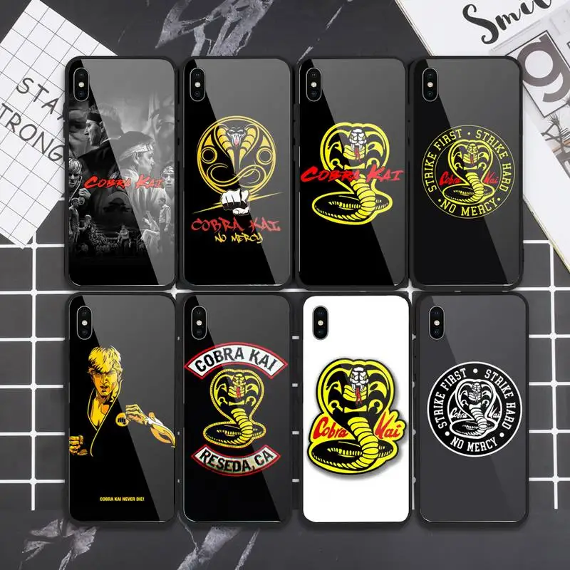 Чехол для телефона cobra kai snake закаленное стекло iphone 6 6S 7 8 plus X XS XR 11 12 mini PRO MAX |