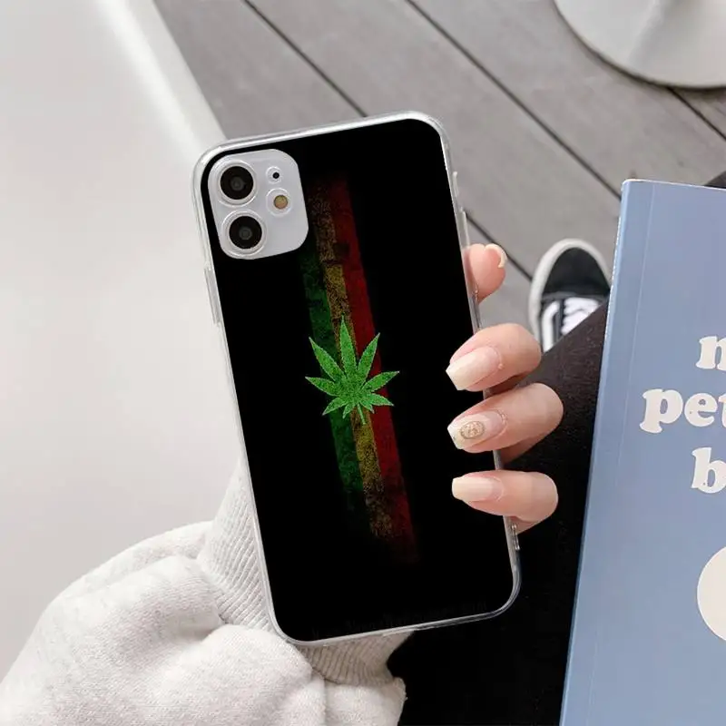 

420 Leaves Phone Case For Iphone11 12 Pro Max SE 2020 6s 7 8 Plus X Xs Max Xr Transparent Soft Silicone Cover