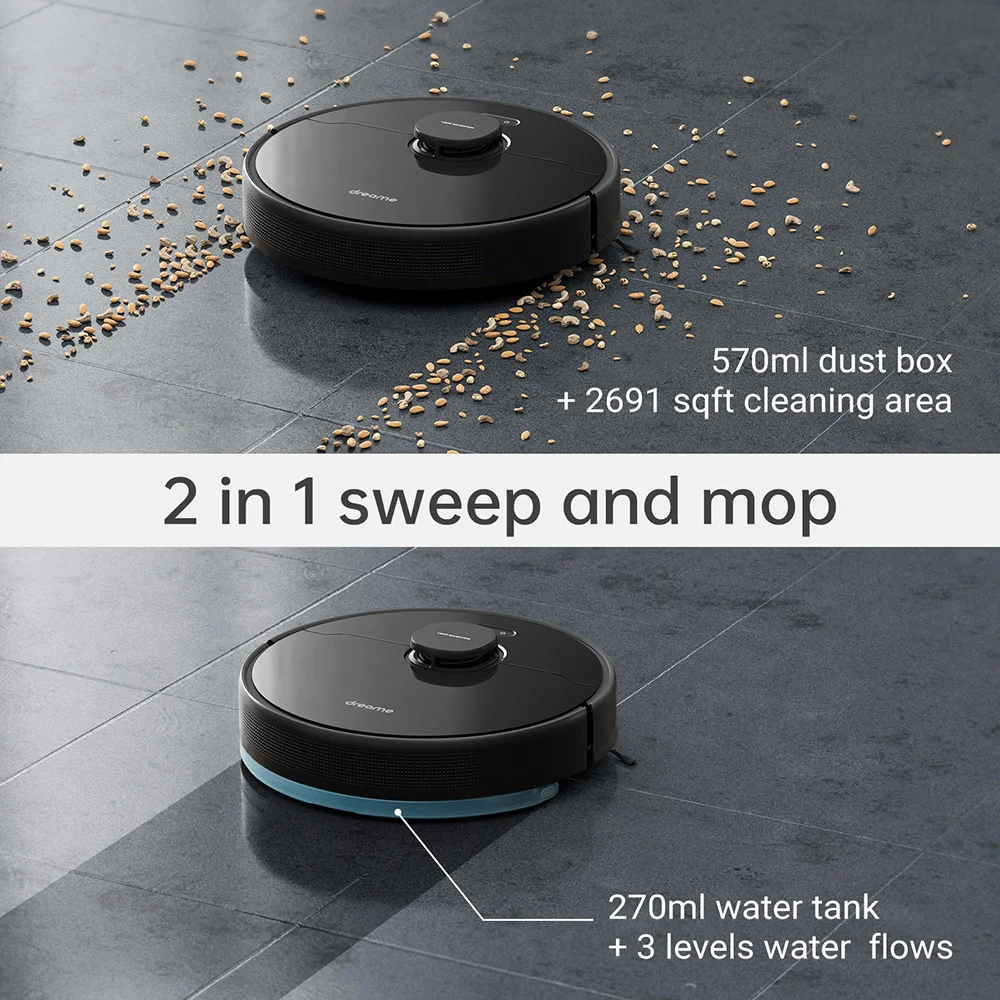 Робот-пылесос Dreame Bot D9 Max 4000 па с поддержкой Alexa бак для пыли 570 мл | Бытовая техника
