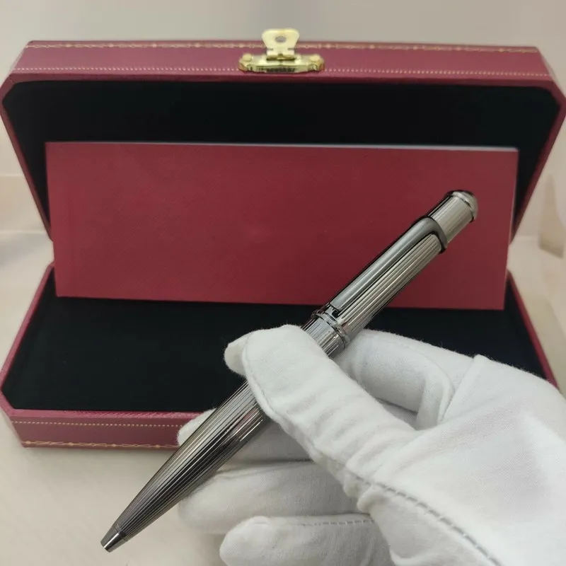 

New Style Metal Ballpoint Pen Top quality Office Business signature pen Luxury designer brand pen Black Writing pens With box