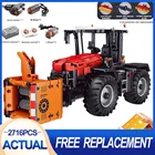 Высокотехнологичный автомобиль MOULD KING 17020 APP, игрушки, Радиоуправляемый моторизованный тратор с роликовым упаковщиком, борона, строительные блоки, детали, подарок для детей