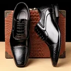 Мужские деловые туфли, коллекция осень-зима 2019, брендовые Свадебные классические туфли, мужские новые туфли с тиснением, черные модные дизайнерские кожаные мужские туфли