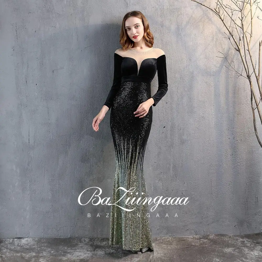 

BAZIIINGAAA Luxury 2021 Party Elegant Woman Evening Gown Plus Size Slim Printed Long Evening Dresses Suitable for Formal Parties