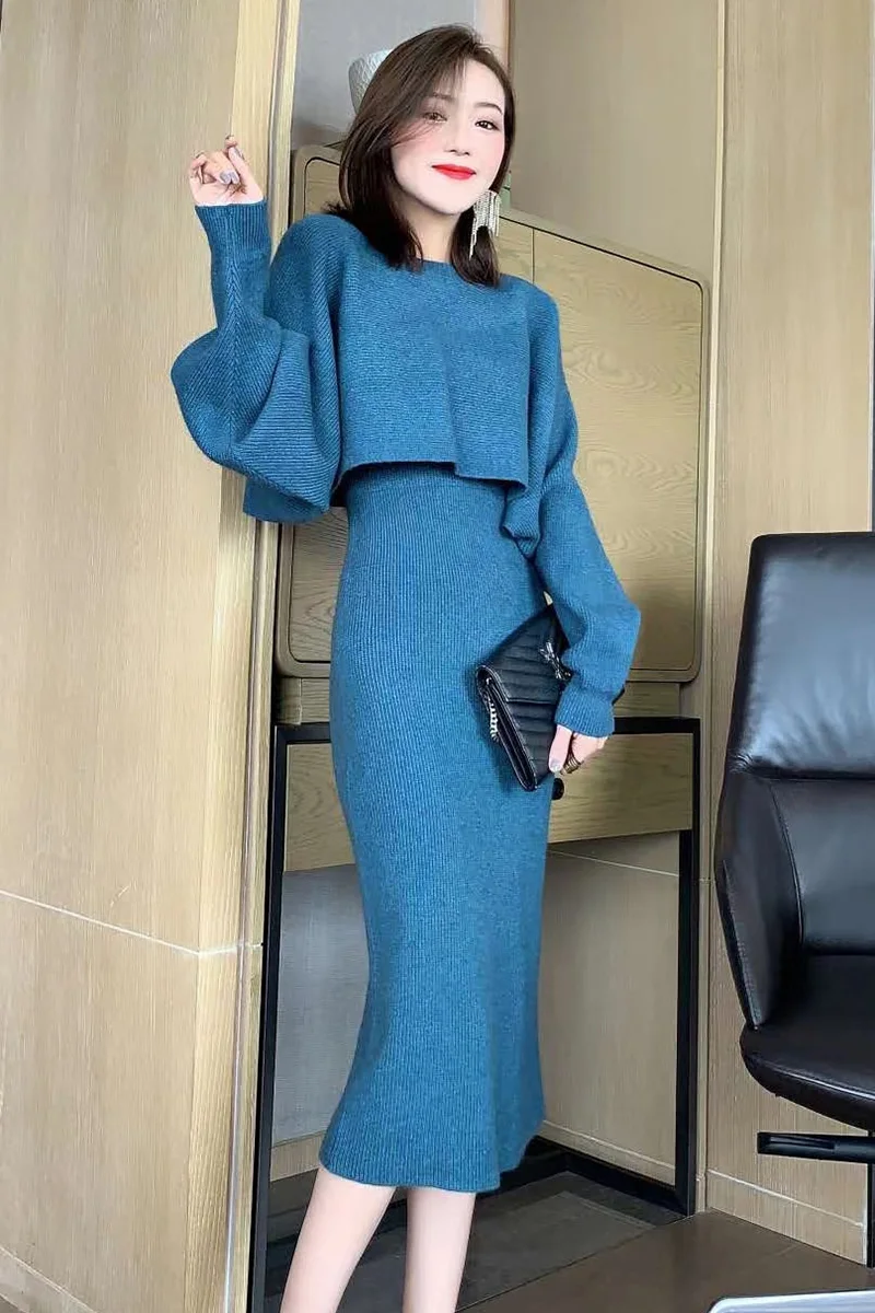 

European and amcerian Ladies High Waist skirts Women Suit Vintage crop top set