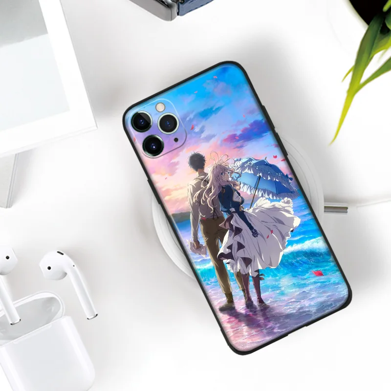 violet evergarden anime for iphone se 6 6s 7 8 plus x xr xs 11 pro max soft silicone phone case cover shell free global shipping