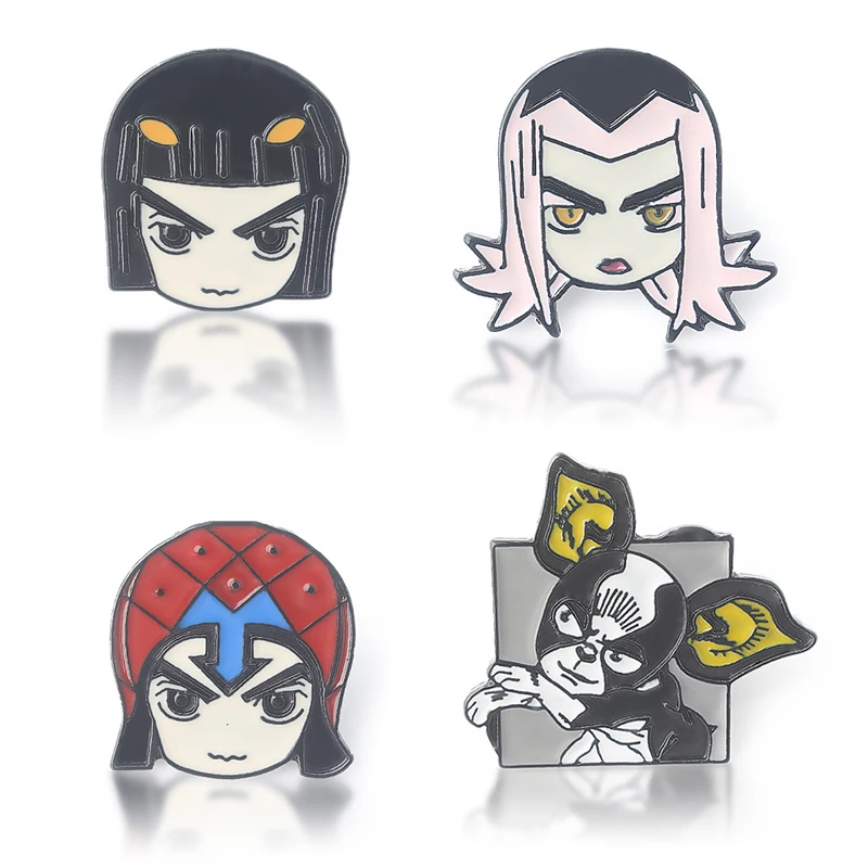 Аниме Adventure брошь на застежке Бруно Bucciarati Mista Abbacchio собака IGGY значки в виде фигур