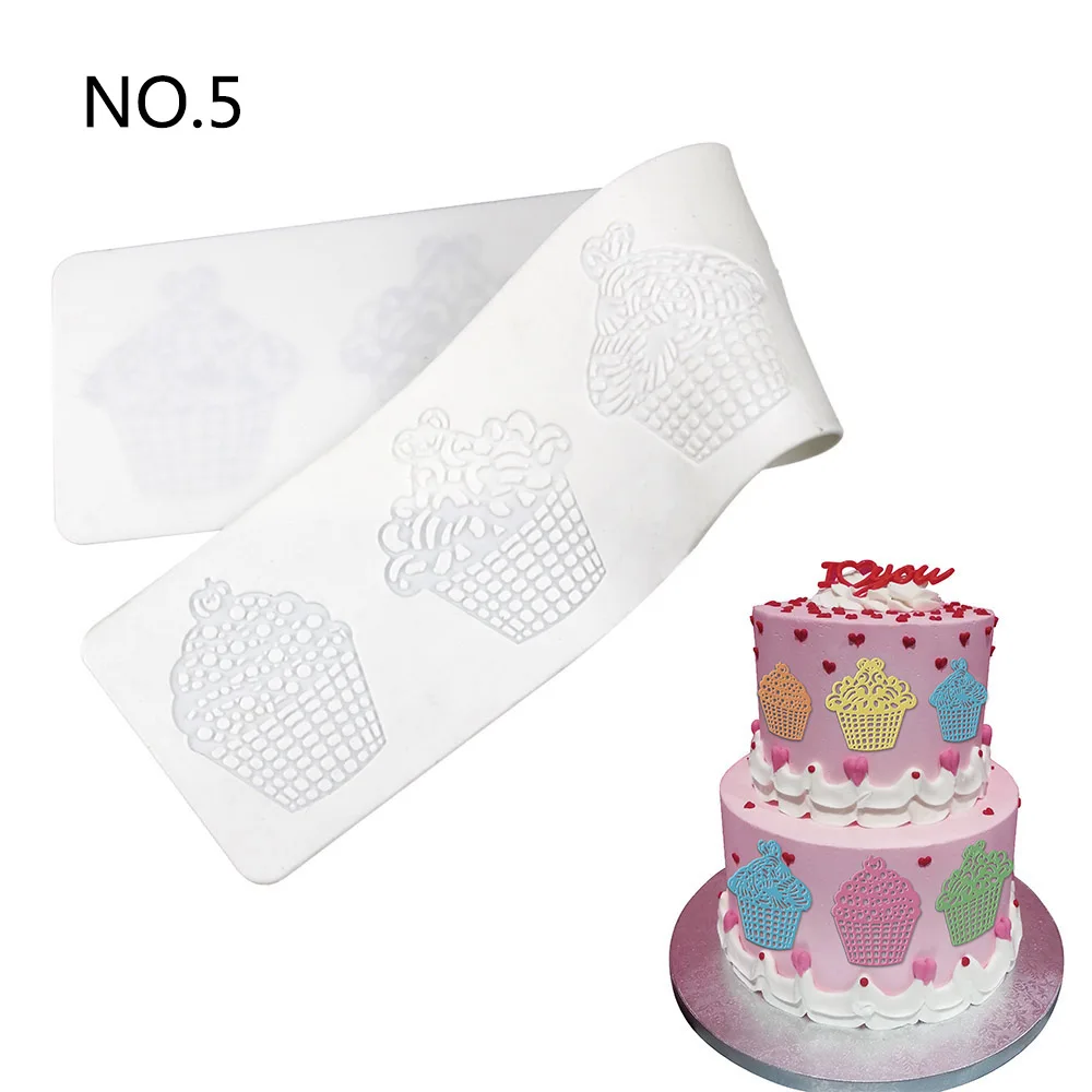 11 Style Silicone Mold Lace Mat Fondant Cake Decorating Tools Biscuits Cupcake Sugar Wedding Baking | Дом и сад