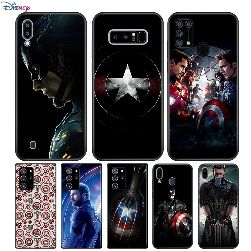 

Captain America Marvel For Samsung Galaxy Note 20 10 9 8 Plus Ultra Lite M31 M31S M10 M20 M02 M30 M40 Soft Phone Case