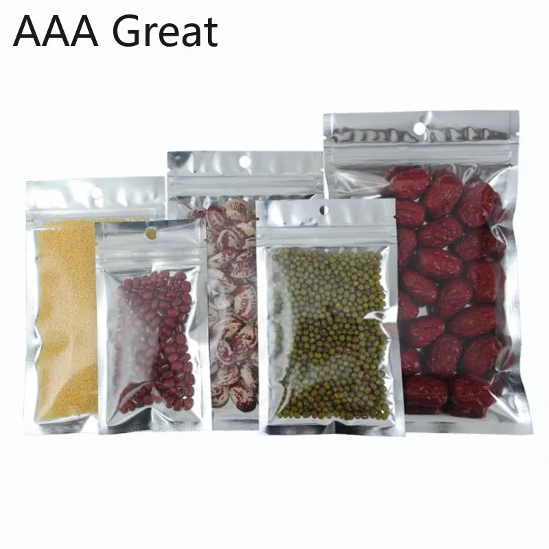 100 шт./лот прозрачные пластиковые пакеты для хранения пищевых продуктов пакет с