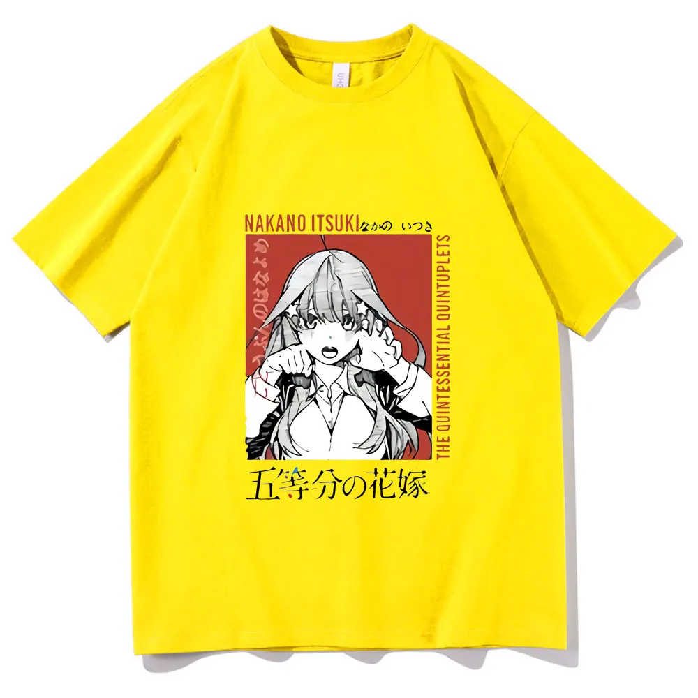 

Daily Casual Black T Shirt Comic The Quintessential Quintuplets Tshirt Men T Shirt Tops Women Summer Tee Boys Girls Short Sleeve