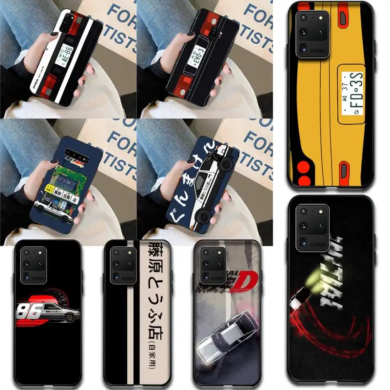 

NBDRUICAI INITIAL D AE86 TPU Soft Silicone Phone Case Cover for Samsung S20 plus Ultra S6 S7 edge S8 S9 plus S10 5G