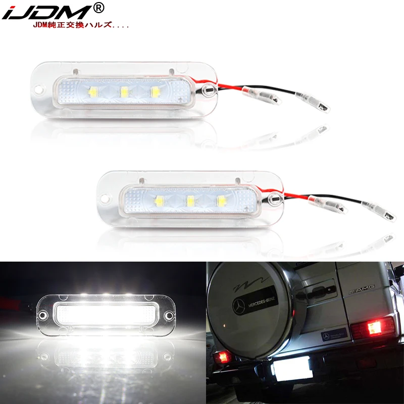 Белая светодиодная лампа для номерного знака iJDM For1990-2012 Mercedes-Benz W463 G500 G550 G55 AMG |