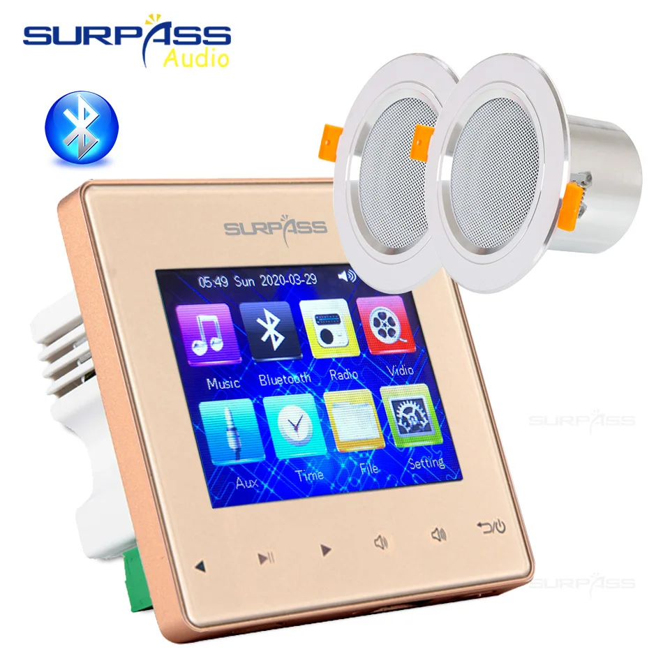 Домашняя фоновая музыкальная система настенный усилитель 3-дюймовый потолочный