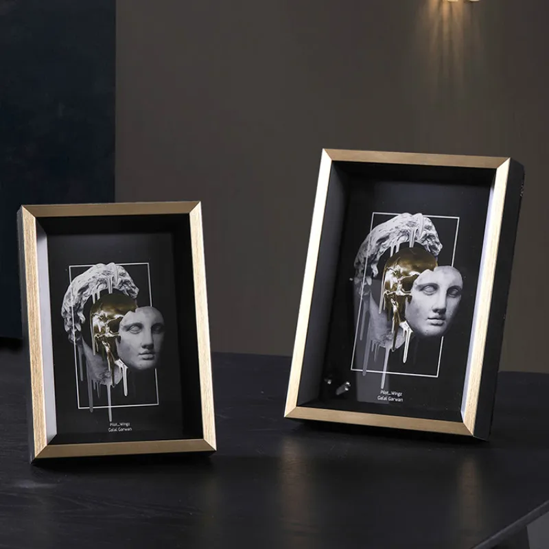 Европейский твердой древесины Золотая рамка Дисплей подставка для творческих