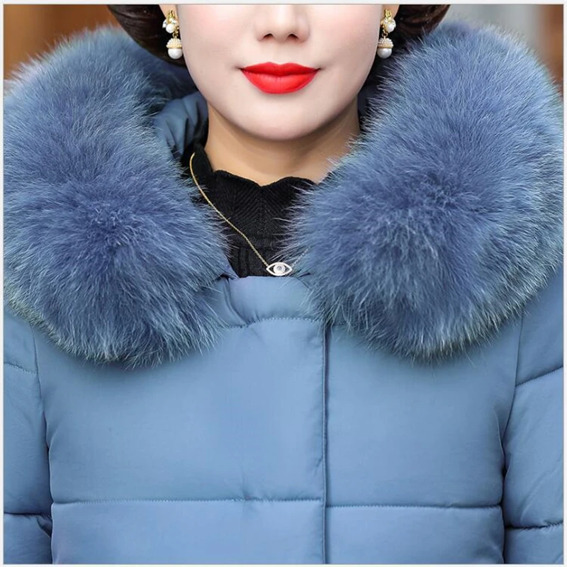 

High Quality Winter Jacket Women Parkas Thick Cotton Middle-aged Jacket Long Hooded Warm Outerwear Women Winter Coat 4xl R768