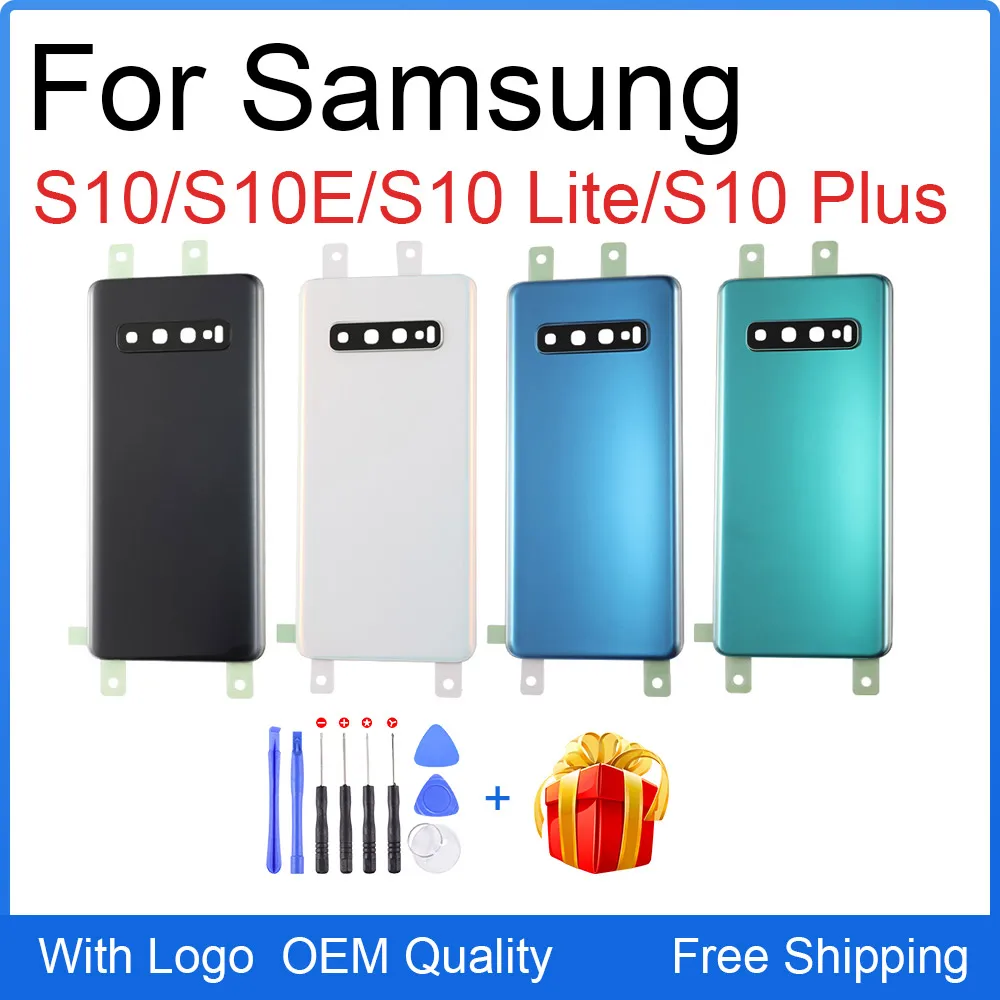 

Задняя крышка аккумулятора OEM с камерой и стеклянным объективом для Samsung S10/S10E/S10 Lite/S10, запасные части