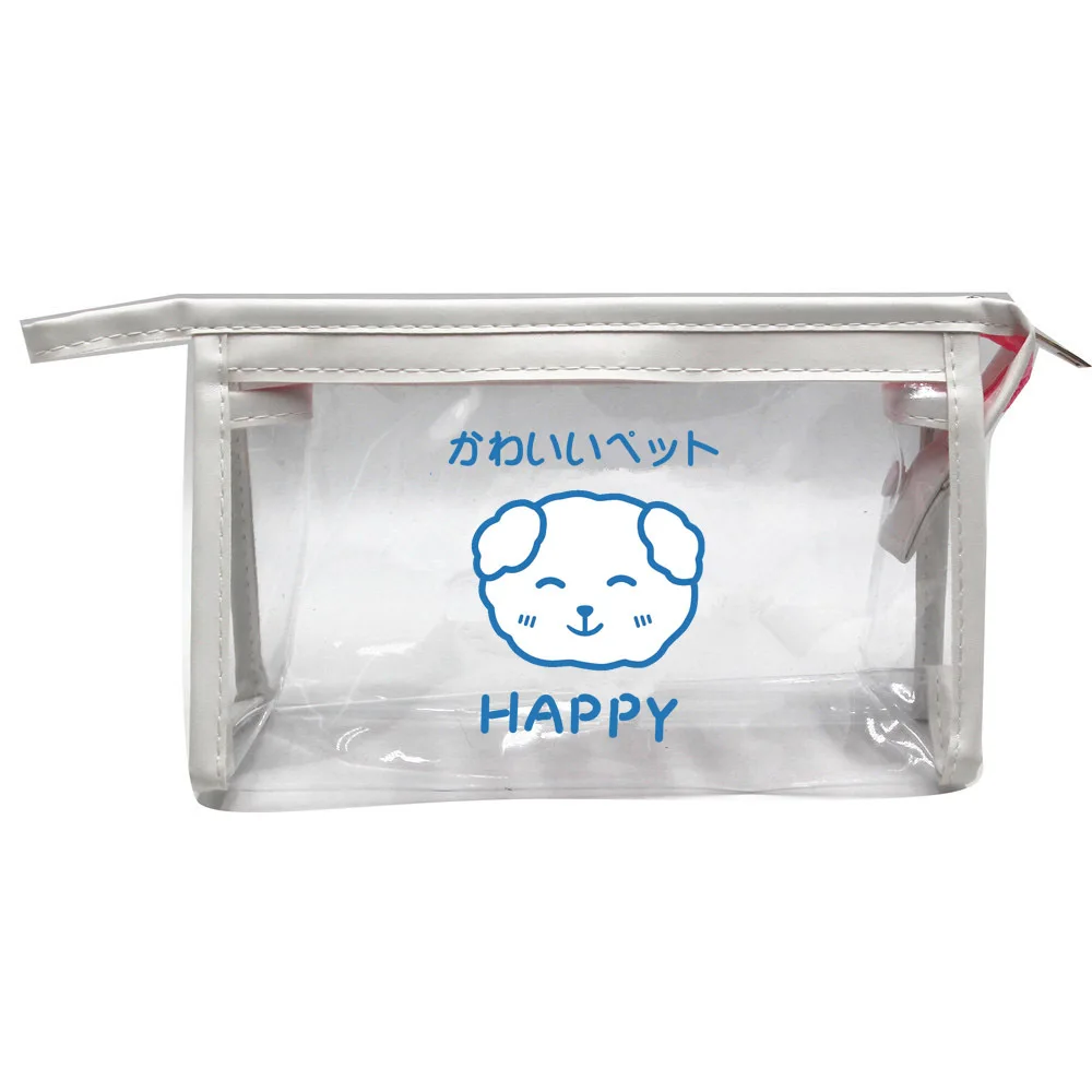 

Kawaii Pvc Pencil Case Transparent Pen Bag Cartoon Waterproof Cosmetic Bag School Supplies for Students Stationery Pouch