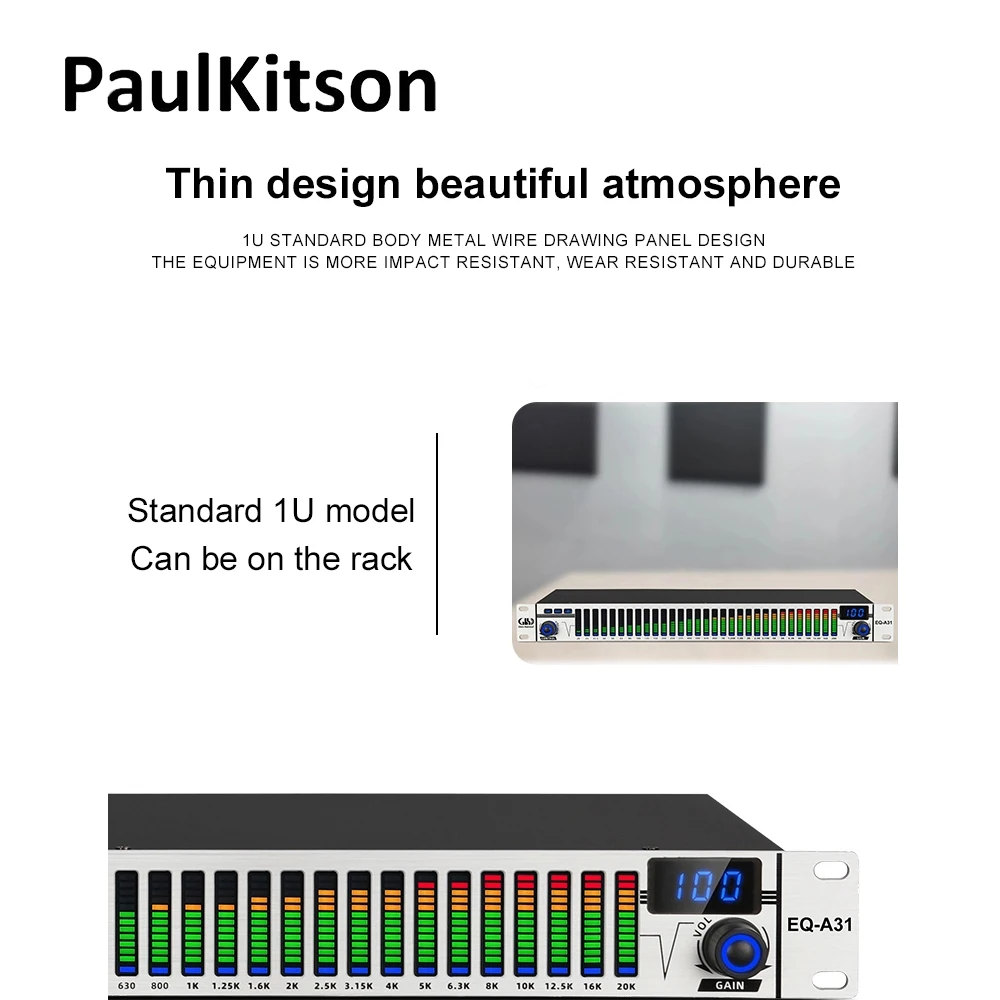 Графический эквалайзер Paulkitson EQ A31Stereo двойной 31 полоса цифровой профессиональная
