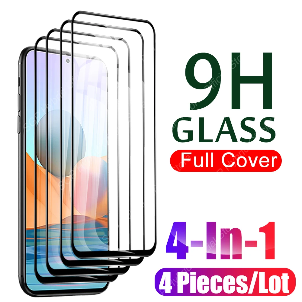 

4 Pcs Full Protective Glass For Xiaomi Redmi Note 10 Pro 10S 10T 5G Note10 T S 10Pro Screen Protector Redmi10 10X Tempered Film