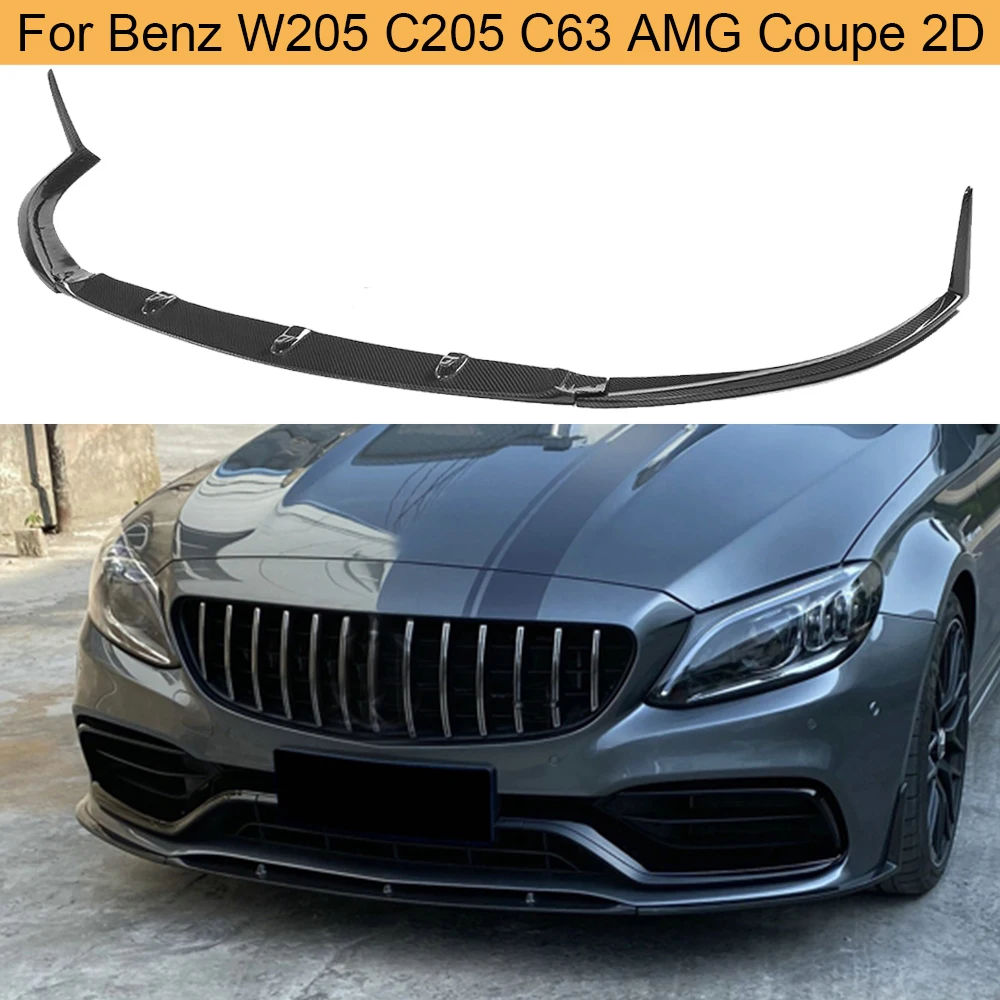 Передний спойлер для Mercedes Benz C Class C205 C63 AMG Coupe 2 Door 2015 2019 защита переднего бампера из